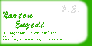 marton enyedi business card